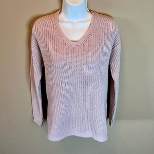 New Soft Pink Daytrip Lace Up Back Sweater Buckle Store Small/Med